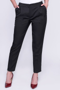 Класичні чорні брюки дудочки 34973, Колір: Чорний, Розмір: M