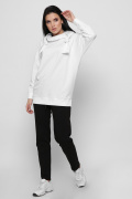 Стильный повседневный костюм с худи 36284, Цвет: Белый, Размер: XS