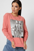Свитшот с двумя девушками Women like me 38008, Цвет: Корал, Размер: S