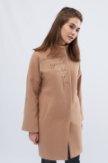 Демісезонне жіноче пальто, колір пісок 32505, Колір: Кемел, Розмір: XS