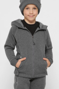 Дитяча спортивна кофта на блискавці колір графіт 38468, Колір: Графіт, Розмір: 86