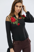 Блуза Carica ВК-7615-8 27905, Цвет: Черный, Размер: XS