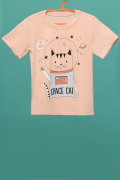 Дитяча футболка Standart з принтом Space cat 34491, Колір: Пудровий, Розмір: 104