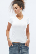 Футболка жіноча базова Standart CRC FS-214-3 57845, Колір: Білий, Розмір: XS