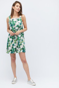 Сарафан с ярким цветочным принтом 32812, Цвет: Зеленый, Размер: XS