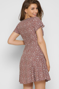 Легка сукня в квіточку колір капучино 36843, Колір: Капучино, Розмір: XS