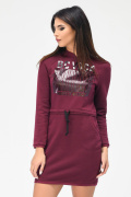 Спортивна сукня зі штрих-кодом 31973, Колір: Бургунді, Розмір: XS
