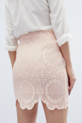 Спідниця жіноча ажурна міні Carica UB-3230-27 58090, Колір: Персиковий, Розмір: XS
