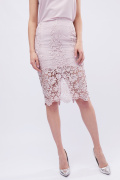 Спідниця жіноча міді мереживна Carica UB-3239-25 58099, Колір: Пудровий, Розмір: XS