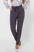 Классические брюки графит на завязке 35984, Цвет: Графит, Размер: XL