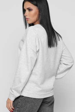 Жіночий сірий світшот з велосипедом 38691, Колір: Сірий, Розмір: S, зображення 7