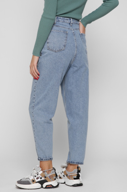 Жіночі джинси мом колір блакитний 38632, Колір: Блакитний, Розмір: 27, зображення 4