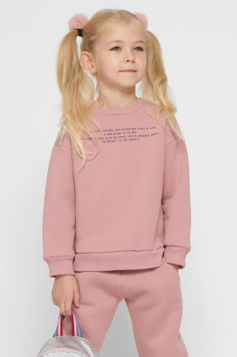 Детский свитшот с надписью цвет пудра 38456, Цвет: Пудровый, Размер: 80, изображение 3