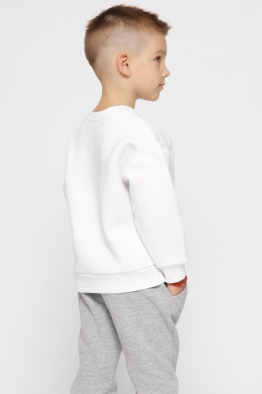 Детский свитшот с надписью цвет белый 38459, Цвет: Белый, Размер: 86, изображение 8