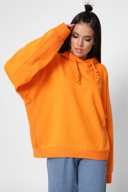 Женское оранжевое худи оверсайз 38103, Цвет: Оранжевый, Размер: L, изображение 5