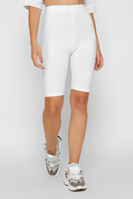 Женские велосипедки цвет белый 37272, Цвет: Белый, Размер: L