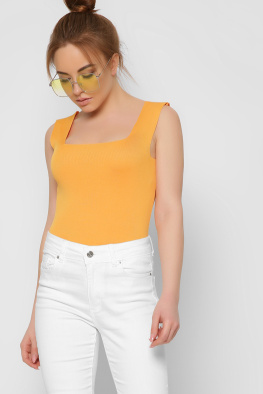 Майка трикотажна з квадратним вирізом колір жовтий 36851, Колір: Жовтий, Розмір: ONE SIZE, зображення 2