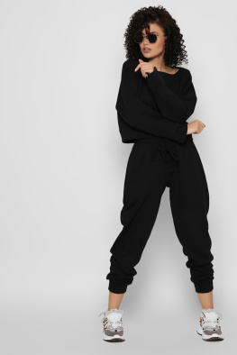 Повсякденний костюм оверсайз колір синій 37186, Колір: Темно-синій, Розмір: M, зображення 4