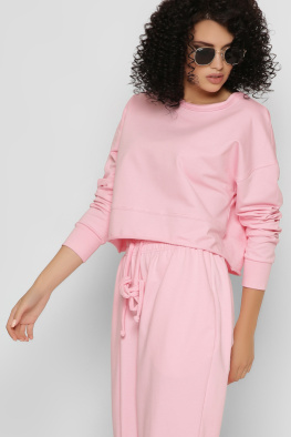 Розовый женский свитшот из двунитки 37191, Цвет: Розовый, Размер: XS, изображение 6