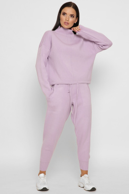 Бузковий в'язаний спортивний костюм 55133, Колір: Лавандовий, Розмір: ONE SIZE, зображення 2