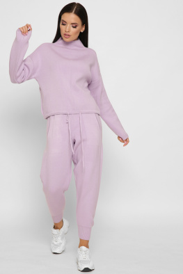 Бузковий в'язаний спортивний костюм 55133, Колір: Лавандовий, Розмір: ONE SIZE, зображення 3