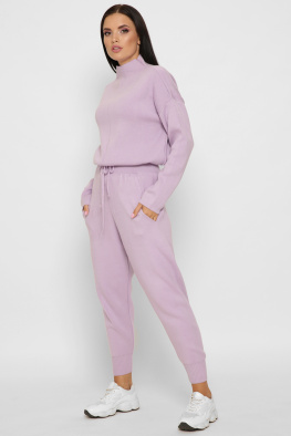 Бузковий в'язаний спортивний костюм 55133, Колір: Лавандовий, Розмір: ONE SIZE, зображення 6