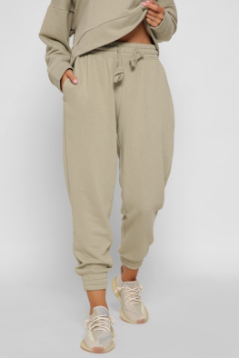 Повсякденний костюм оверсайз колір оливковий 37886, Колір: Оливковий, Розмір: L, зображення 6