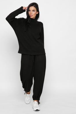 Женский ангоровый костюм цвет черный 38118, Цвет: Черный, Размер: XS, изображение 2