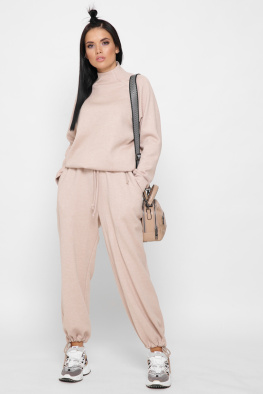 Жіночий ангоровий костюм колір беж 38120, Колір: Бежевий, Розмір: S, зображення 3