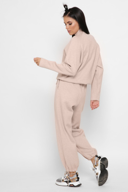 Жіночий ангоровий костюм колір беж 38120, Колір: Бежевий, Розмір: S, зображення 6