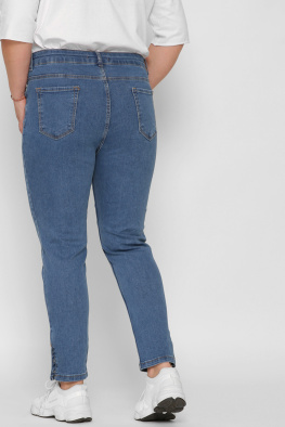 Джинси з потертостями 37254, Цвет: Голубой, Размер: 30, изображение 4