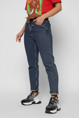 Стильные джинсы mom цвет синий 36818, Цвет: Синий, Размер: 30, изображение 3