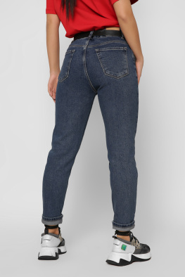 Стильные джинсы mom цвет синий 36818, Цвет: Синий, Размер: 30, изображение 5