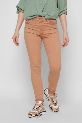 Класичні джинси скінні колір персик 36790, Колір: Персиковий, Розмір: 28, зображення 5
