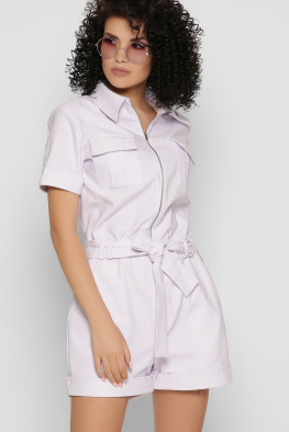 Білий комбінезон у стилі Сафарі 48825, Колір: Білий, Розмір: XS, зображення 2