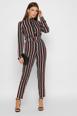 Стильный комбинезон в полоску 35305, Цвет: Мультиколор, Размер: XS, изображение 2