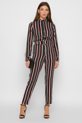 Стильный комбинезон в полоску 35305, Цвет: Мультиколор, Размер: XS, изображение 3