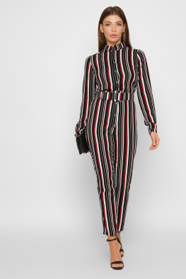 Стильный комбинезон в полоску 35305, Цвет: Мультиколор, Размер: XS, изображение 4