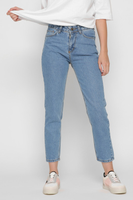 Зауженные голубые джинсы с высокой посадкой 37211, Цвет: Голубой, Размер: 30, изображение 2