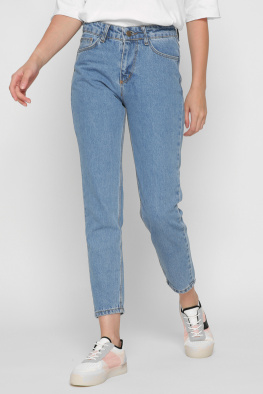 Зауженные голубые джинсы с высокой посадкой 37211, Цвет: Голубой, Размер: 30, изображение 3