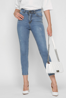 Облягаючі джинси скінні колір блакитний 37215, Колір: Блакитний, Розмір: 29, зображення 2