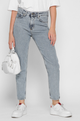 Mom джинси з високою посадкою 37217, Колір: Синій, Розмір: 30, зображення 2