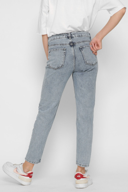 Mom джинси з високою посадкою 37217, Колір: Синій, Розмір: 30, зображення 4