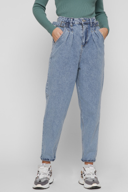 Жіночі джинси мом колір блакитний 38632, Колір: Блакитний, Розмір: 27, зображення 2