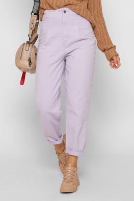 Женские джинсы slouchy цвет сирень 37967, Цвет: Лавандовый, Размер: 29, изображение 2