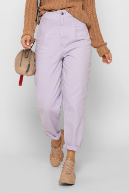 Женские джинсы slouchy цвет сирень 37967, Цвет: Лавандовый, Размер: 29, изображение 3