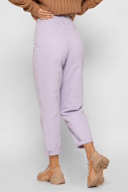 Женские джинсы slouchy цвет сирень 37967, Цвет: Лавандовый, Размер: 29, изображение 4