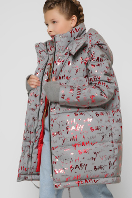 Детская светоотражающая куртка с надписями цвет красный 36979, Цвет: Красный, Размер: 116, изображение 2