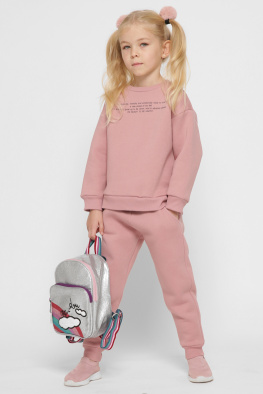 Детский свитшот с надписью цвет пудра 38456, Цвет: Пудровый, Размер: 80, изображение 2