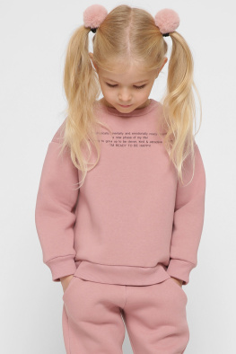 Детский свитшот с надписью цвет пудра 38456, Цвет: Пудровый, Размер: 80, изображение 4